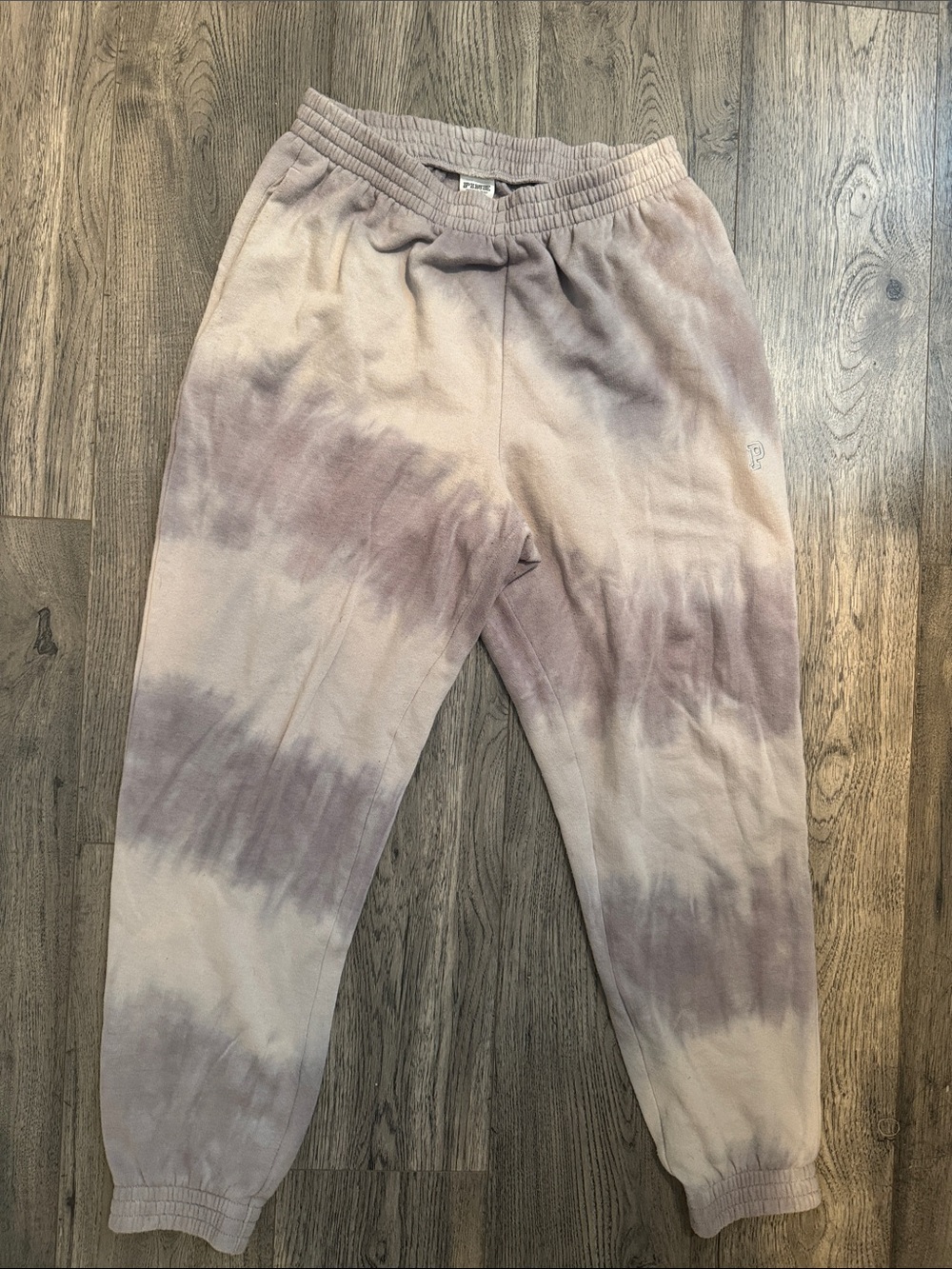 PINK Tie-Dye Pink Cozy Fleece Sweatpants